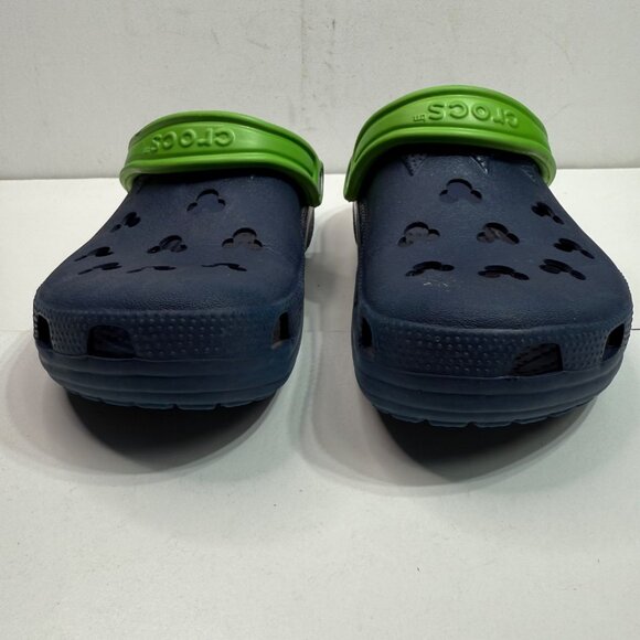 Crocs Disney unisex  M 6-7/W8-9 Navy & Green Clogs Mickey Mouse Design - Picture 3 of 9